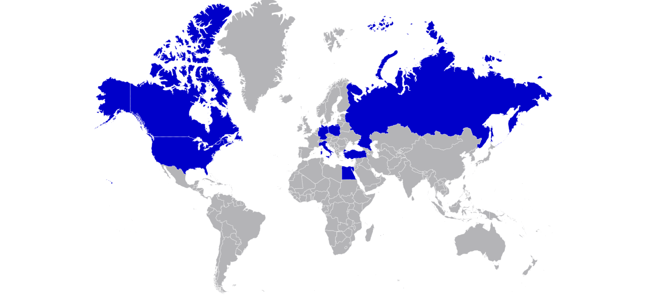 Visited countries