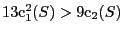 $ 13 \mathrm{c}_1^2(S)>9\mathrm{c}_2(S)$