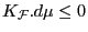 $ K_{\mathcal{F}}.d\mu\leq 0$