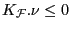 $\displaystyle K_{\mathcal{F}}.\nu\leq 0$