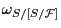 $ \omega_{S/[S/\mathcal{F}]}$