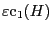 $ \varepsilon\mathrm{c}_1(H)$