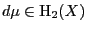 $ d\mu\in\mathrm{H}_2(X)$